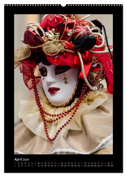 Venetian Masks HALLia VENEZia Schwäbisch Hall (CALVENDO Premium Wall Calendar 2024) 