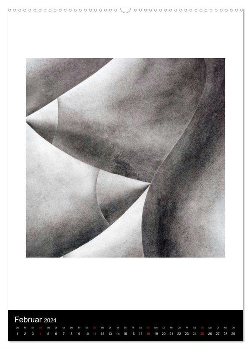 Nude abstract - Abstract nude drawings (CALVENDO wall calendar 2024) 