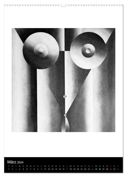 Abstrait nu - Dessins nus abstraits (Calendrier mural CALVENDO 2024) 