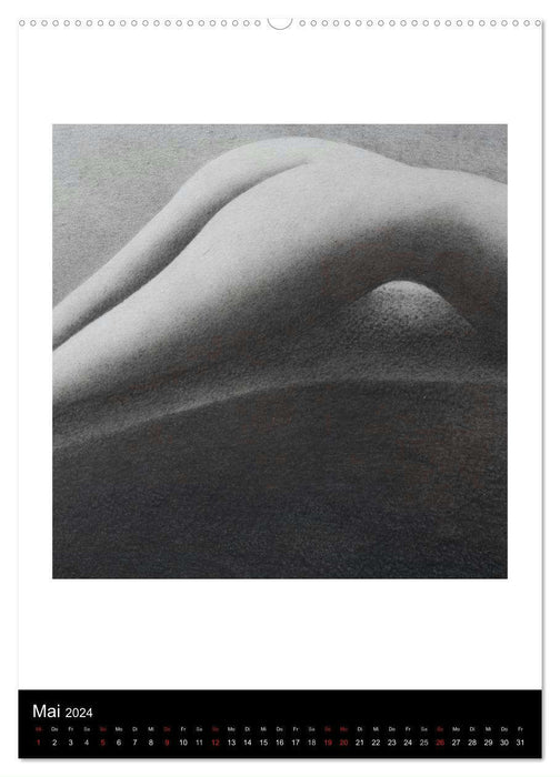 Nude abstract - Abstract nude drawings (CALVENDO wall calendar 2024) 