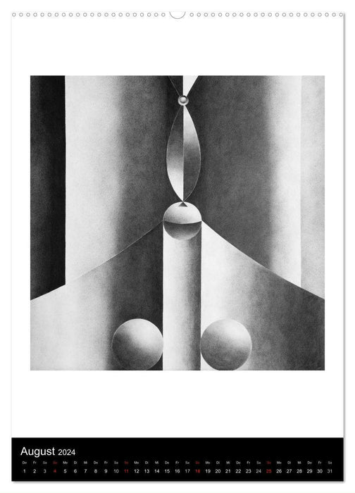 Abstrait nu - Dessins nus abstraits (Calendrier mural CALVENDO 2024) 