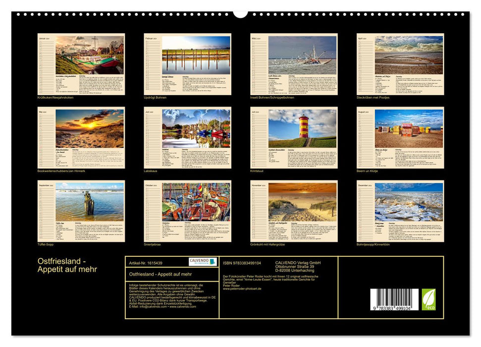 East Frisia - Appetite for more (CALVENDO Premium Wall Calendar 2024) 