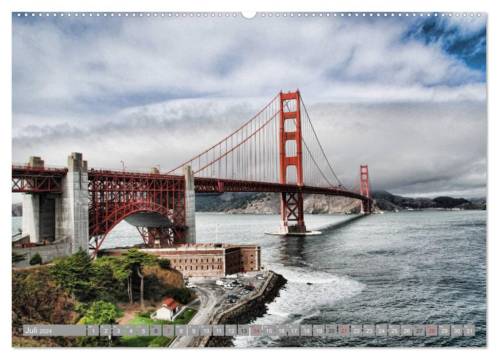 Kalifornien • Die goldene Westküste (CALVENDO Premium Wandkalender 2024)