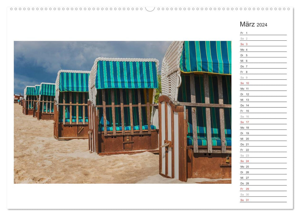 Zeit für Erholung - Insel Usedom / Geburtstagskalender (CALVENDO Premium Wandkalender 2024)