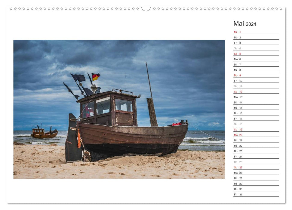 Temps de détente - Usedom Island / Calendrier des anniversaires (CALVENDO Premium Wall Calendar 2024) 
