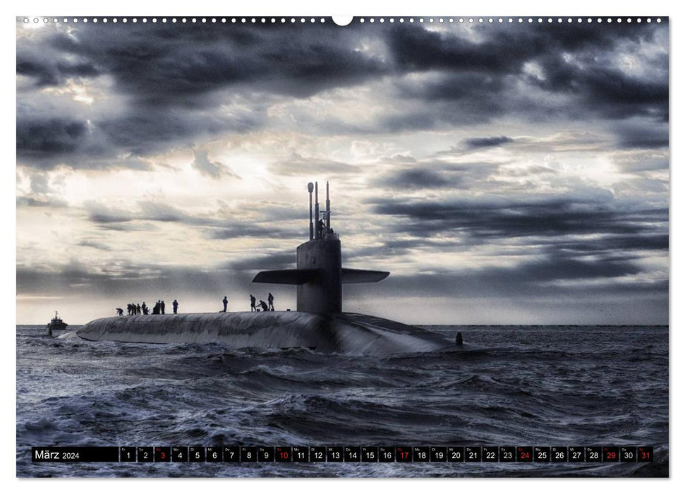 Sous-marins - Monstres militaires (Calvendo Premium Wall Calendar 2024) 