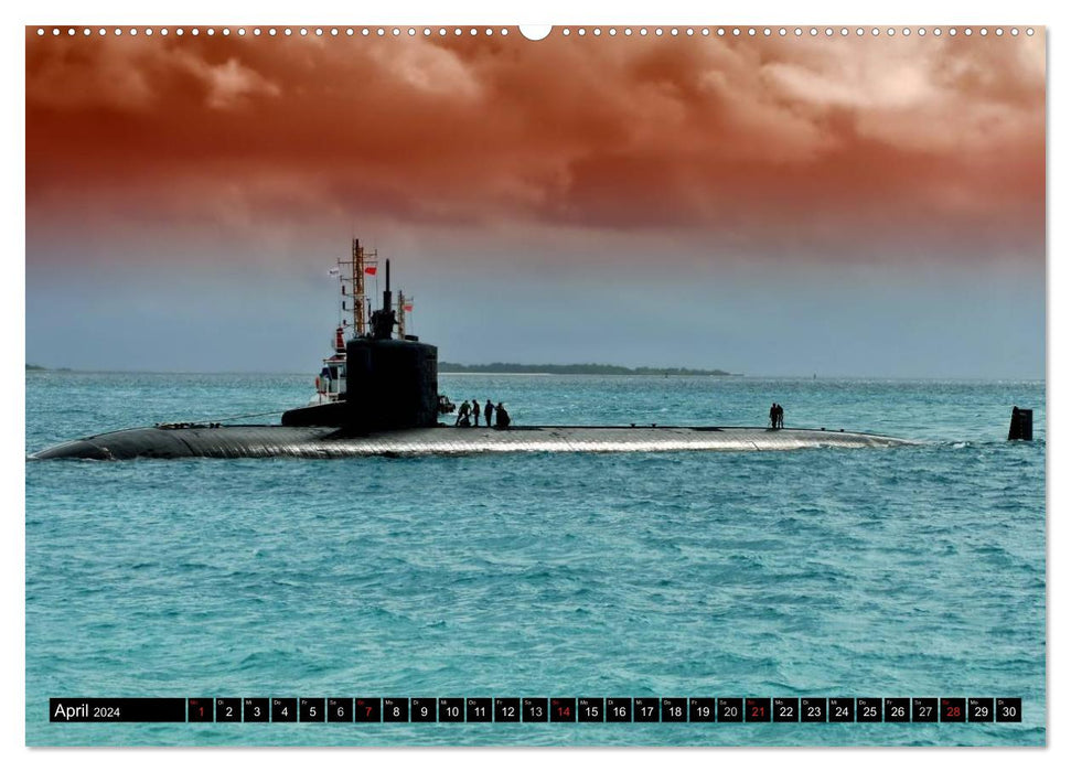 U-Boote - Militärische Ungetüme (CALVENDO Premium Wandkalender 2024)