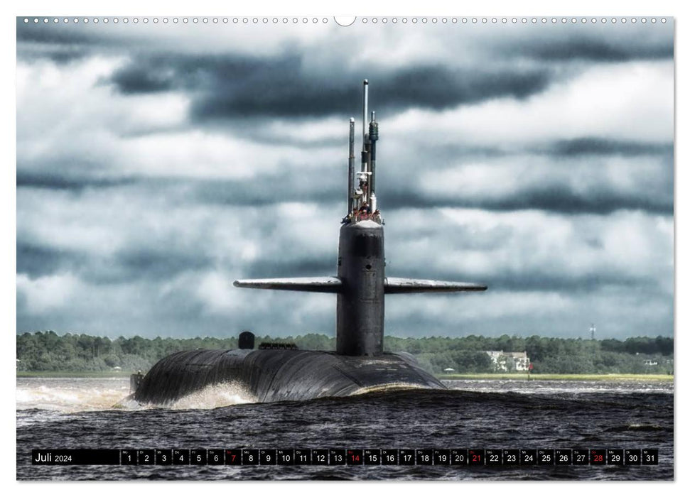 U-Boote - Militärische Ungetüme (CALVENDO Premium Wandkalender 2024)