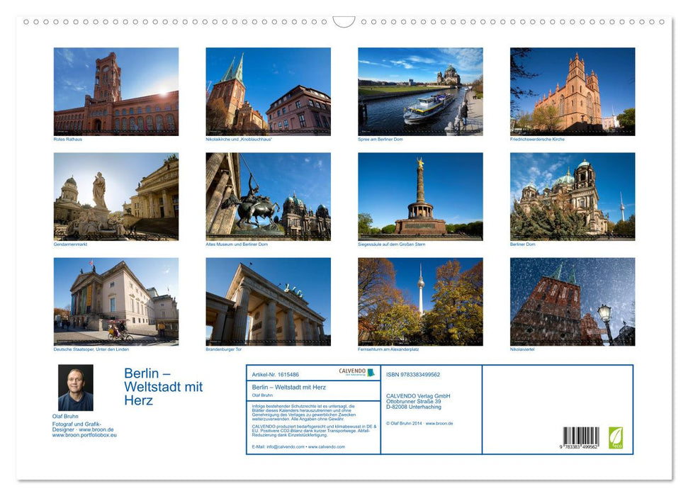 Berlin – cosmopolitan city with a heart (CALVENDO wall calendar 2024) 