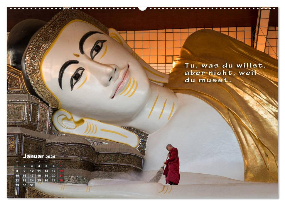 BUDDHAS WEISHEITEN - Balsam für die Seele (CALVENDO Wandkalender 2024)