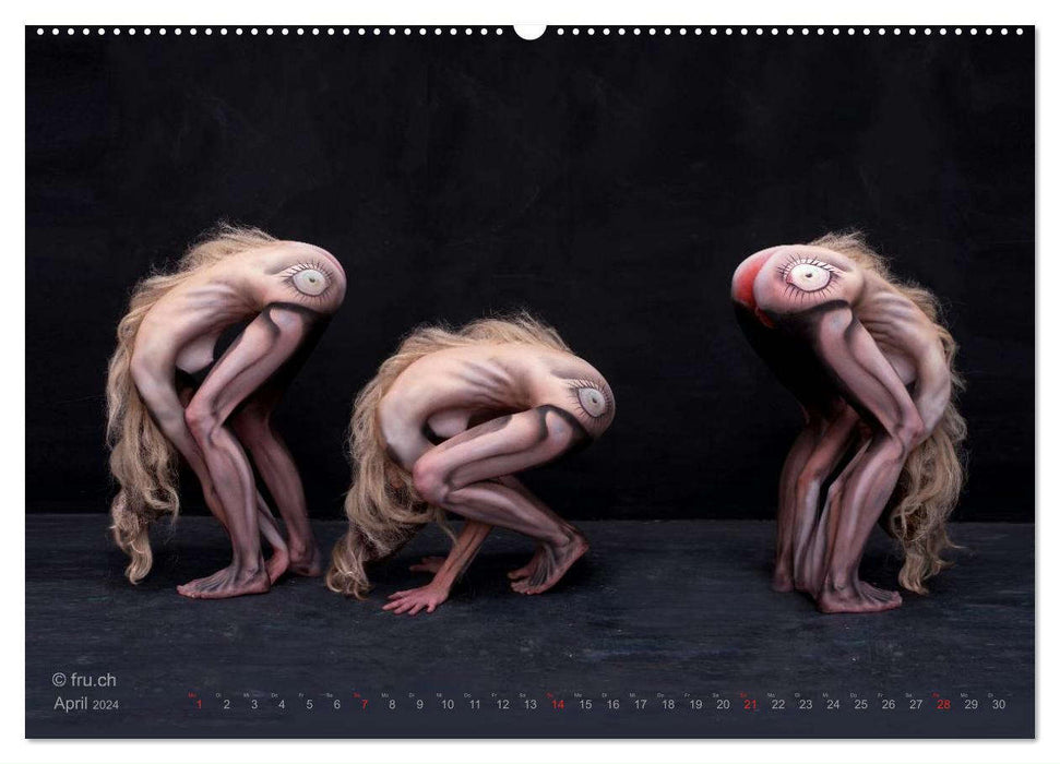 STRANGE BEINGS / BODY PAINTING &amp; PHOTOGRAPHY FRU.CH (CALVENDO wall calendar 2024) 