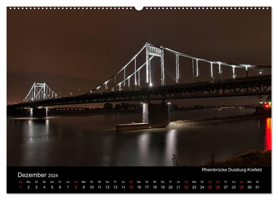 Ruhrlights II - Night lights of the Ruhr area (CALVENDO wall calendar 2024) 