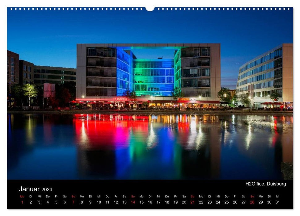 Ruhrlights II - Night lights of the Ruhr area (CALVENDO wall calendar 2024) 