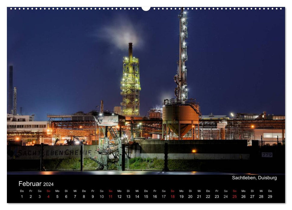 Ruhrlights II - Night lights of the Ruhr area (CALVENDO wall calendar 2024) 