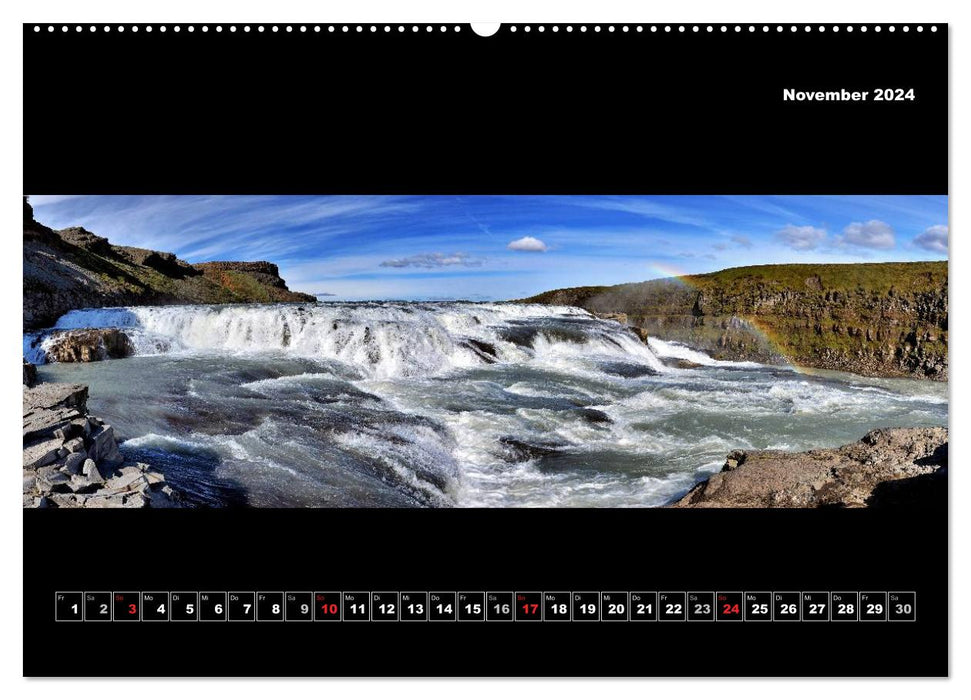 Iceland 2024 landscape panoramas (CALVENDO wall calendar 2024) 