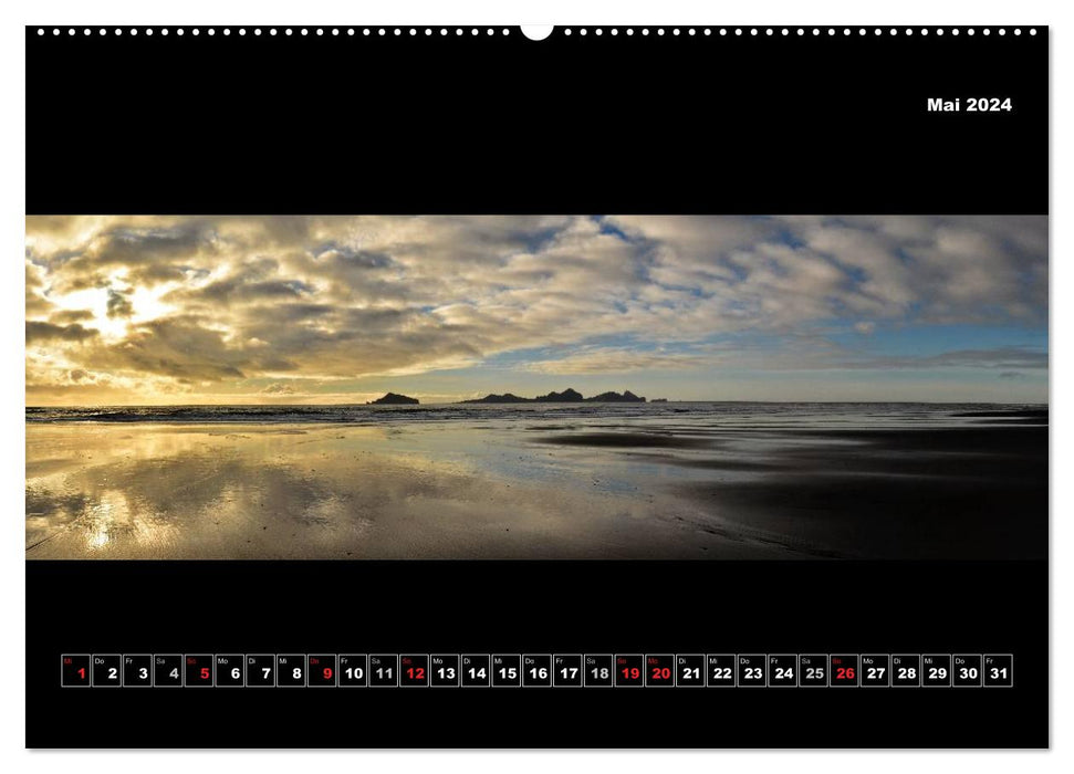 Iceland 2024 landscape panoramas (CALVENDO wall calendar 2024) 