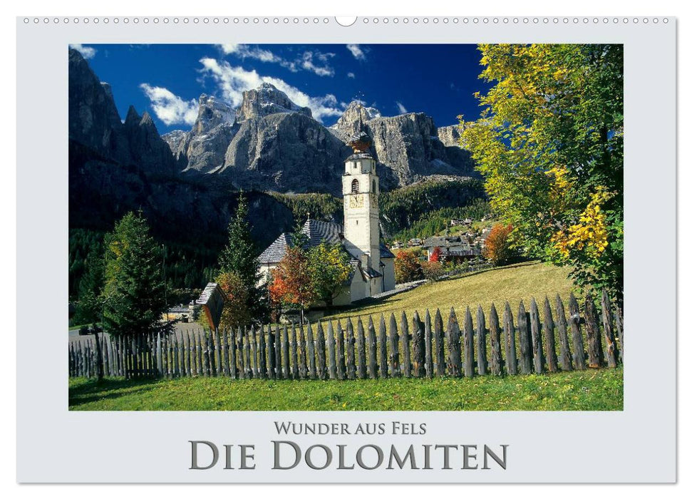 Merveilles faites de roche Les Dolomites (calendrier mural CALVENDO 2024) 