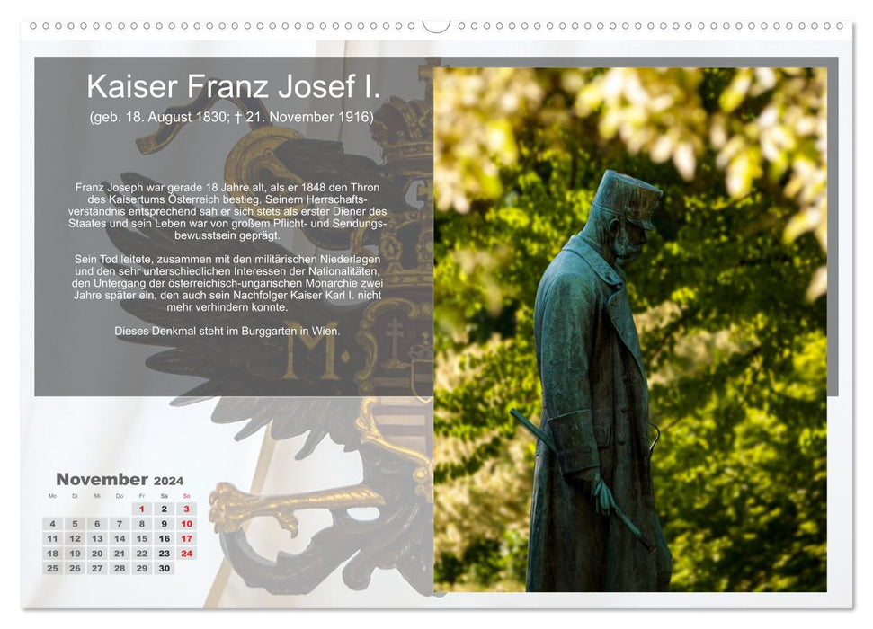 On the trail of the Habsburgs (CALVENDO wall calendar 2024) 