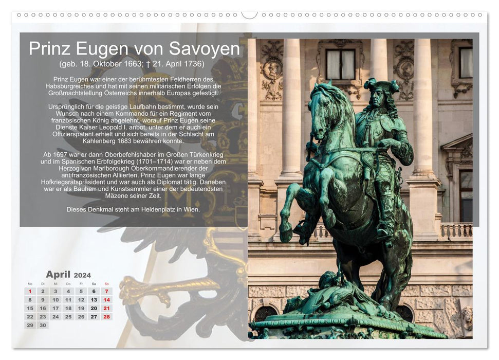 On the trail of the Habsburgs (CALVENDO wall calendar 2024) 