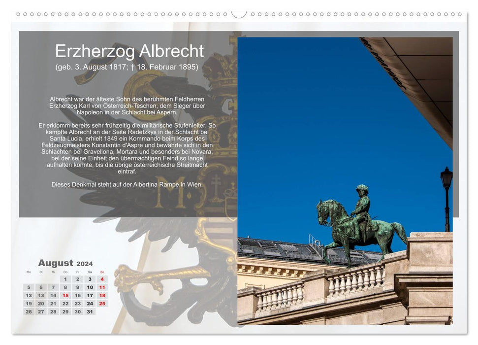 On the trail of the Habsburgs (CALVENDO wall calendar 2024) 