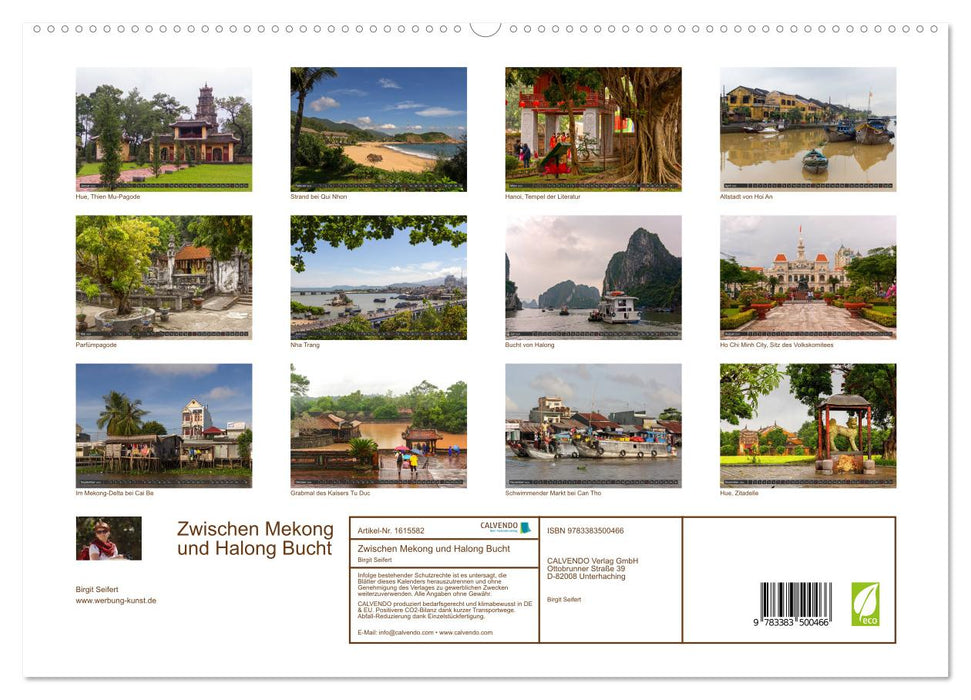 Vietnam - Entre Mékong et Baie d'Halong (Calvendo Premium Wall Calendar 2024) 