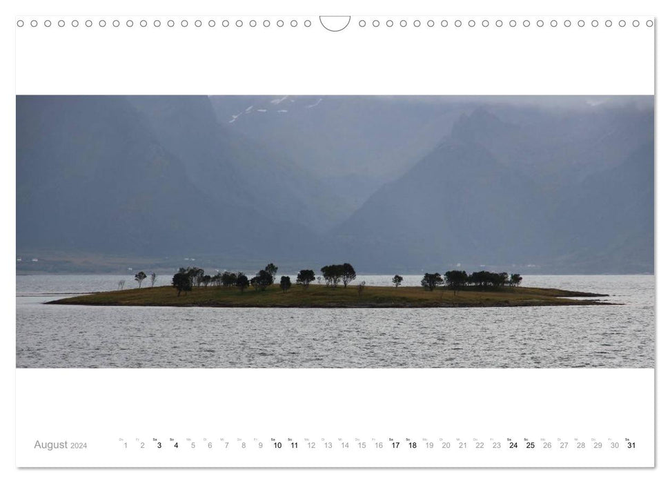 Panoramas de la côte norvégienne (calendrier mural CALVENDO 2024) 