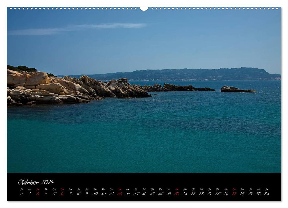 Blaues Sardinien (CALVENDO Premium Wandkalender 2024)