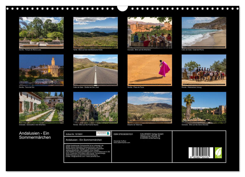 Andalusia - A summer fairy tale (CALVENDO wall calendar 2024) 