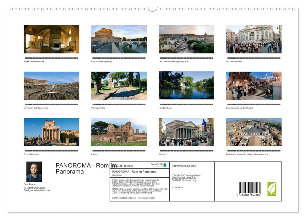 PANOROMA - Rom im Panorama (CALVENDO Premium Wandkalender 2024)