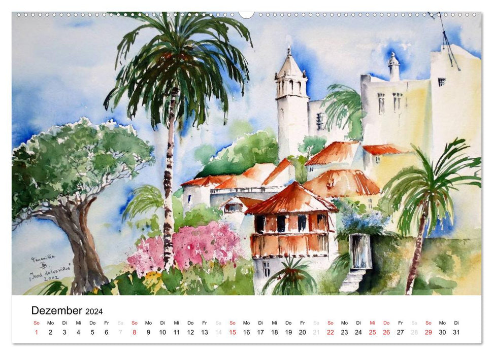 Watercolors - across Europe (CALVENDO Premium Wall Calendar 2024) 