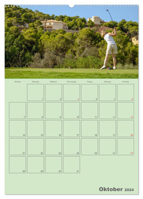 Der Golf-Teetime Planer für das ganze Jahr / Planer (CALVENDO Premium Wandkalender 2024)