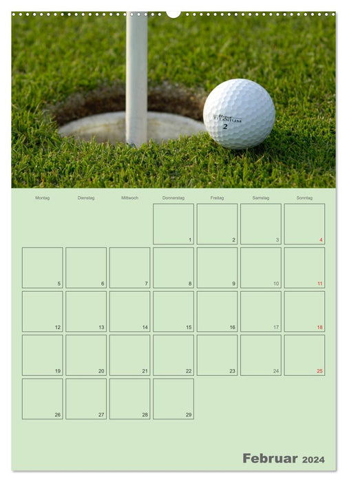 The golf tee time planner for the whole year / planner (CALVENDO Premium wall calendar 2024) 