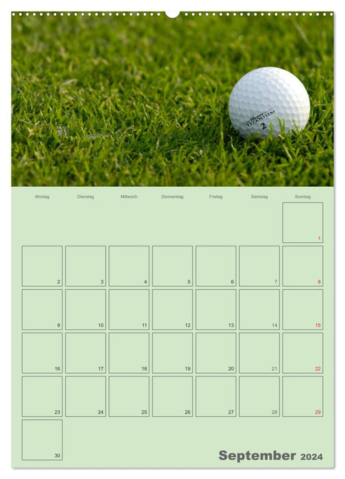 The golf tee time planner for the whole year / planner (CALVENDO Premium wall calendar 2024) 