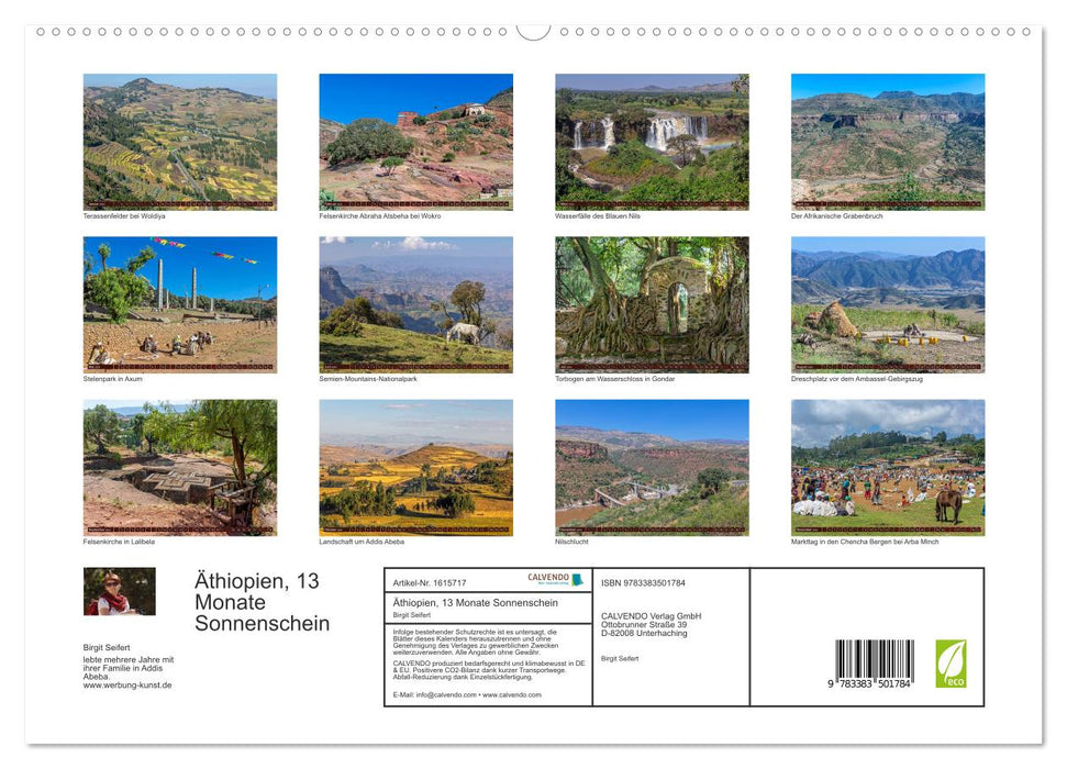 Ethiopia - 13 months of sunshine (CALVENDO Premium Wall Calendar 2024) 