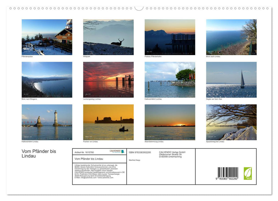 From Pfände to Lindau (CALVENDO Premium Wall Calendar 2024) 