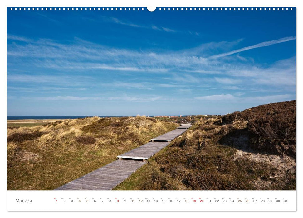 Footbridges &amp; paths on Sylt (CALVENDO Premium Wall Calendar 2024) 