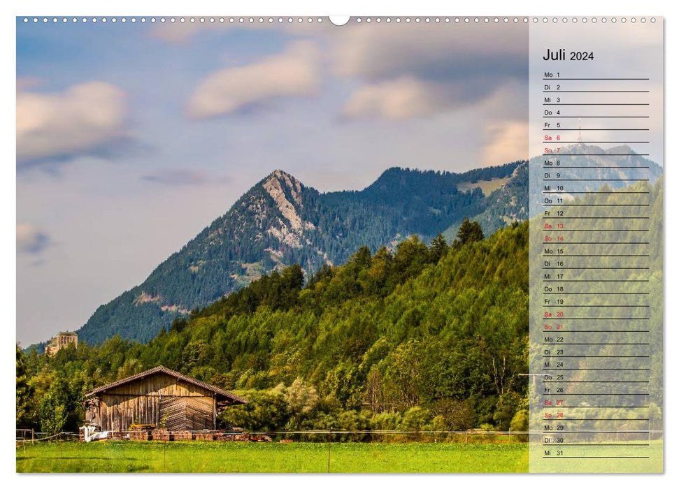 Das Oberstdorfer Allgäu (CALVENDO Wandkalender 2024)