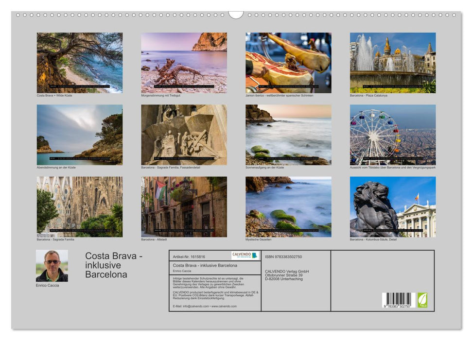 Costa Brava – including Barcelona (CALVENDO wall calendar 2024) 
