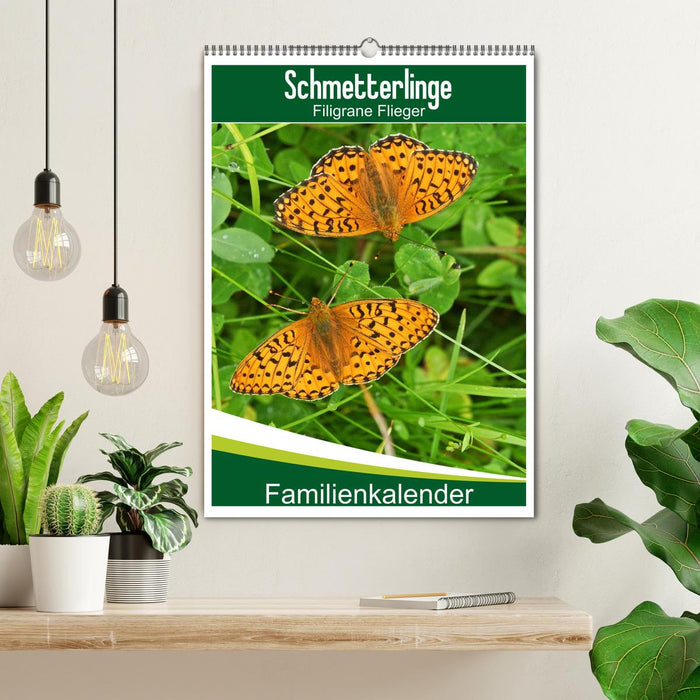 Butterflies: Filigree aviators / family calendar (CALVENDO wall calendar 2024) 