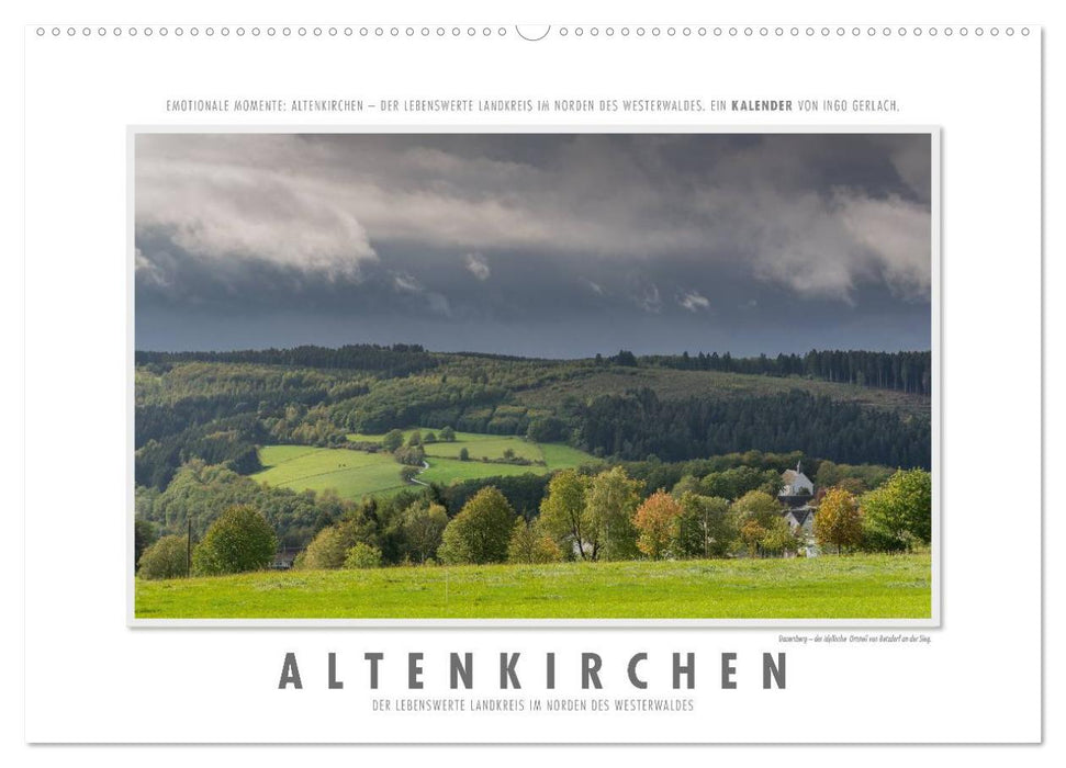 Emotional moments: Altenkirchen - the livable district in the north of the Westerwald. (CALVENDO wall calendar 2024) 