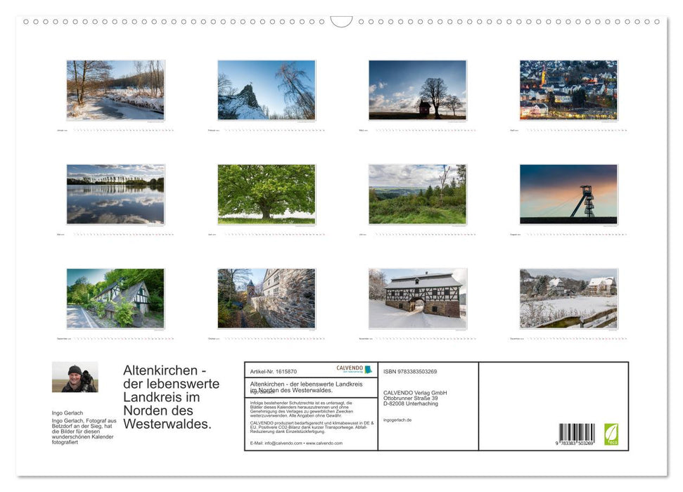 Emotional moments: Altenkirchen - the livable district in the north of the Westerwald. (CALVENDO wall calendar 2024) 