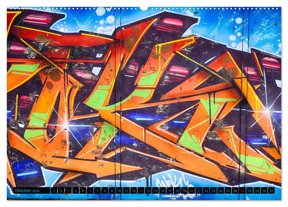 Dresde Graffiti (Calvendo Premium Calendrier mural 2024) 