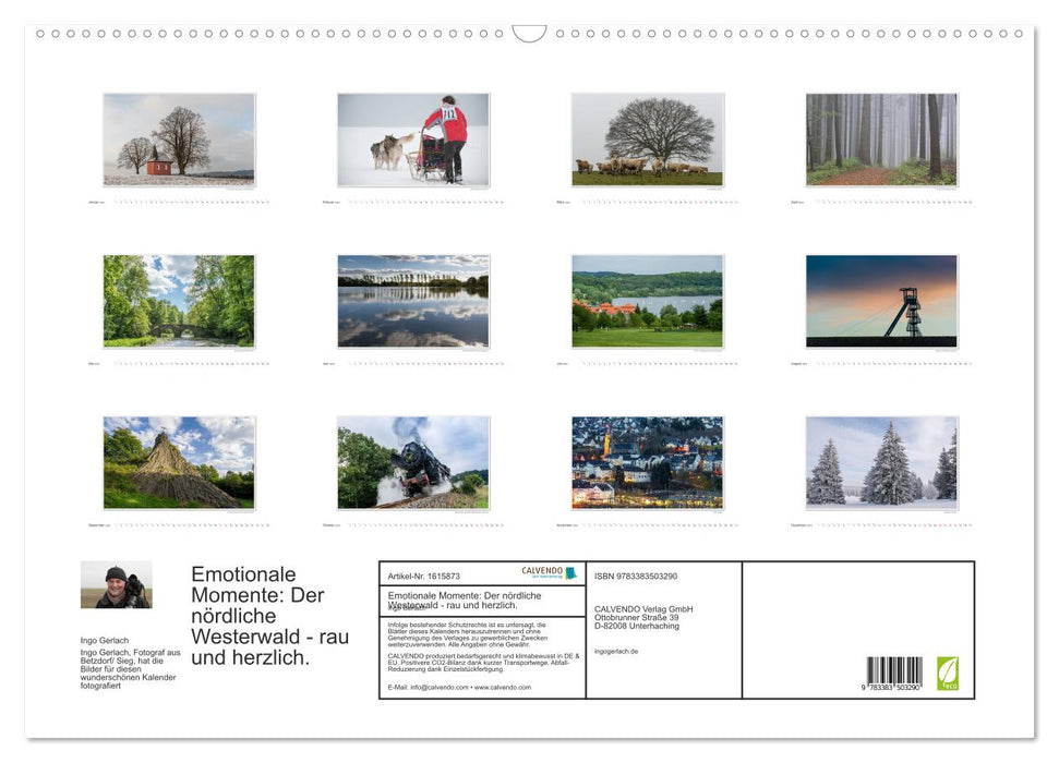 Emotional moments: The northern Westerwald - rough and warm. (CALVENDO wall calendar 2024) 