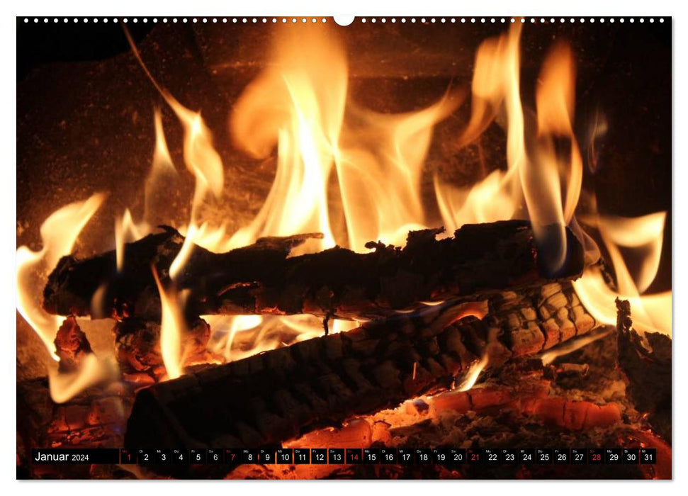Feuer • Wärme, Licht & Gefahr (CALVENDO Premium Wandkalender 2024)