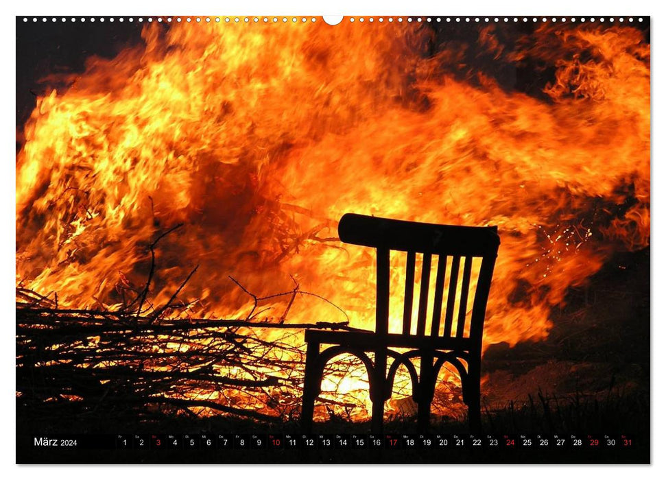 Fire • Warmth, Light &amp; Danger (CALVENDO Premium Wall Calendar 2024) 