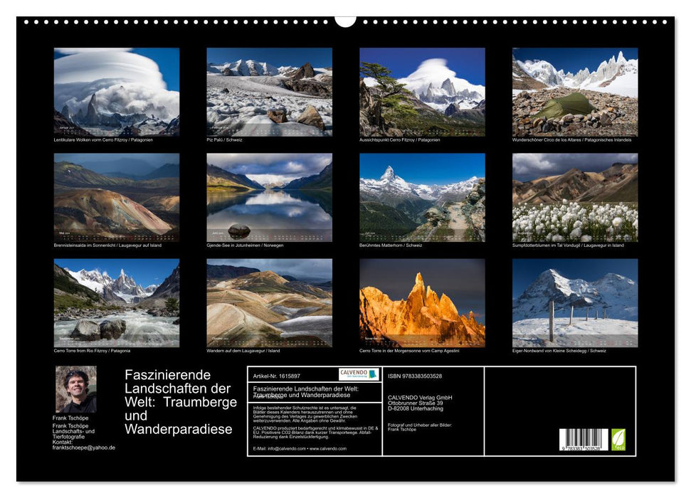 Faszinierende Landschaften der Welt: Traumberge und Wanderparadiese (CALVENDO Wandkalender 2024)