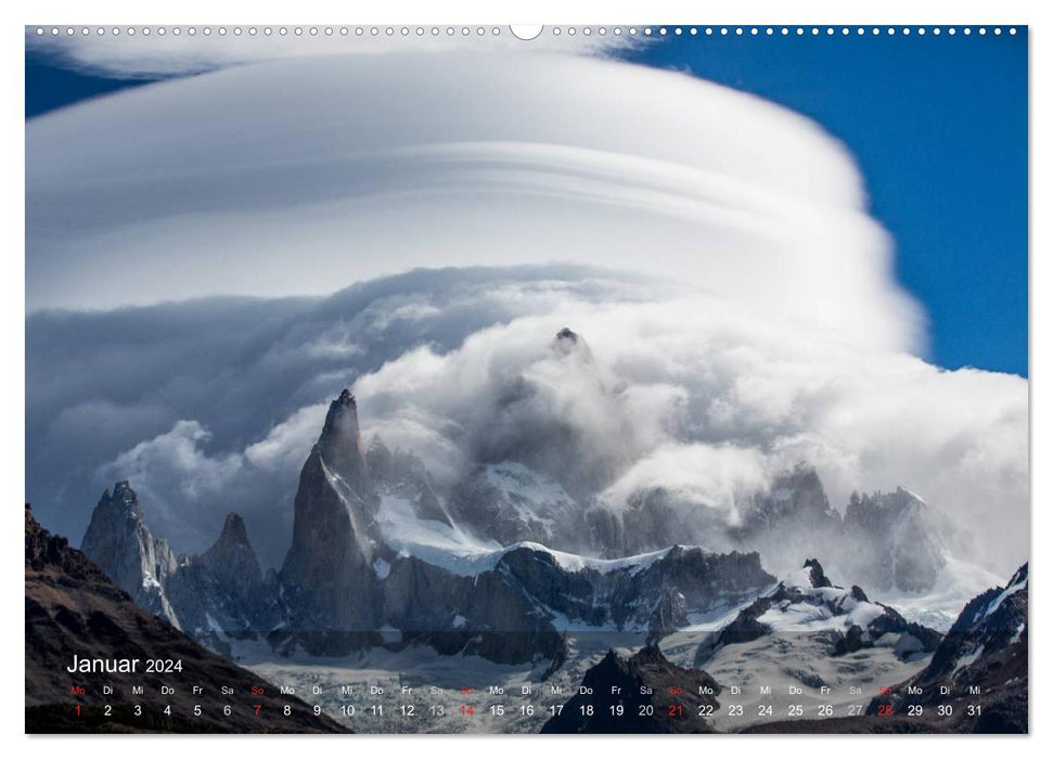 Paysages fascinants du monde : montagnes de rêve et paradis de la randonnée (calendrier mural CALVENDO 2024) 