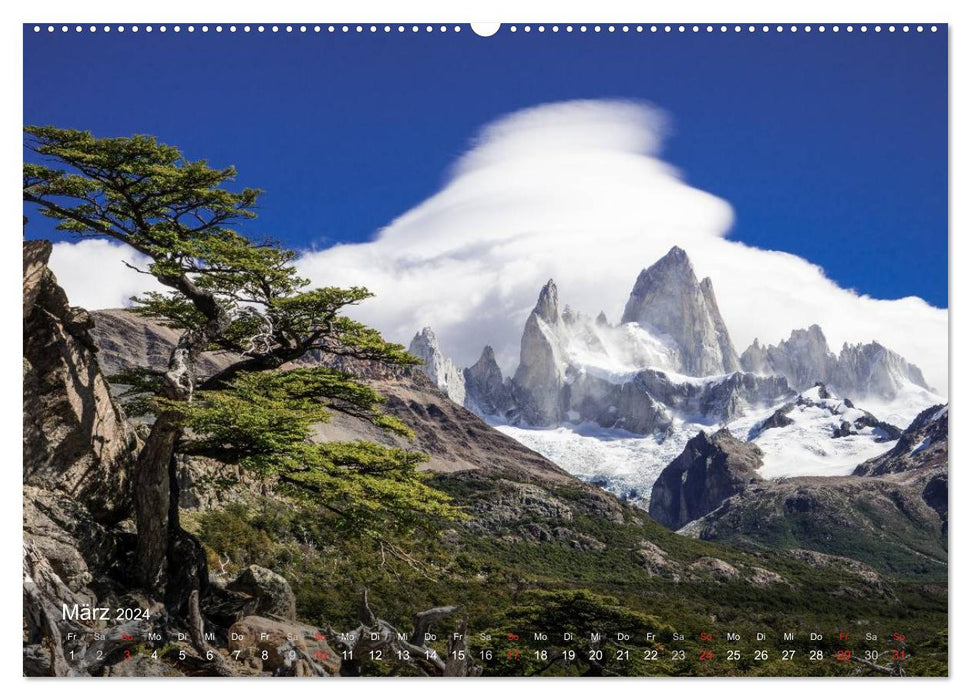Paysages fascinants du monde : montagnes de rêve et paradis de la randonnée (calendrier mural CALVENDO 2024) 