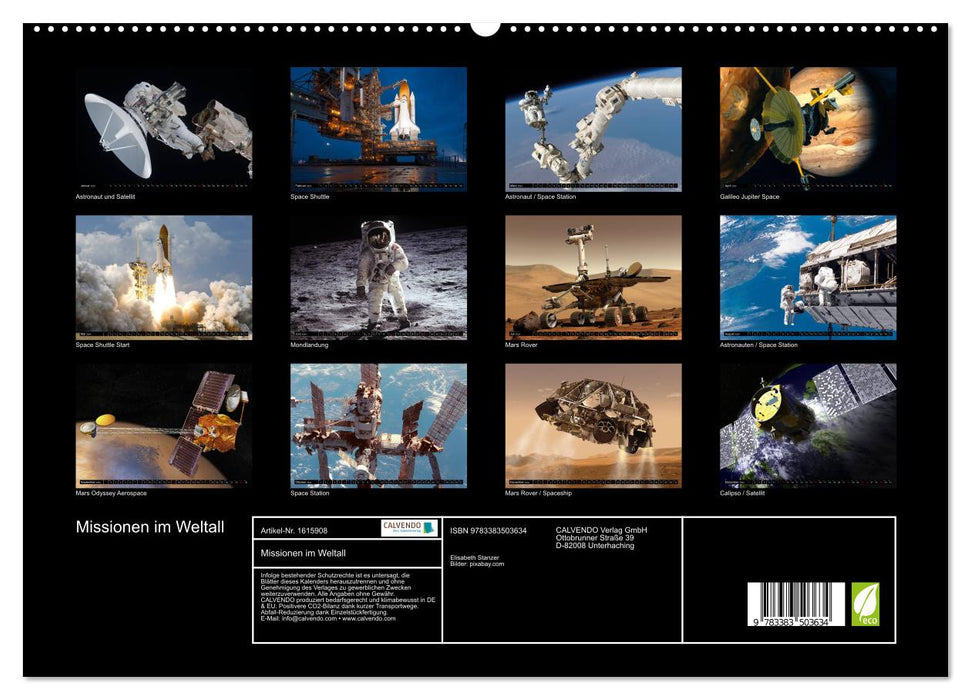 Missions in space (CALVENDO Premium wall calendar 2024) 
