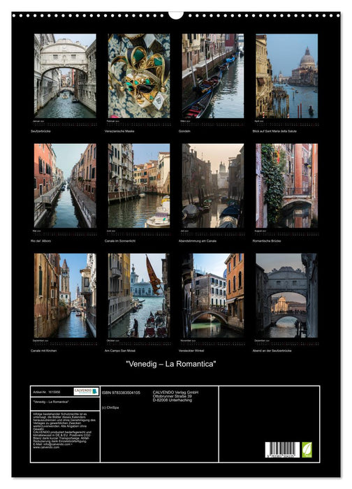 Venise – La Romantica (Calendrier mural CALVENDO 2024) 